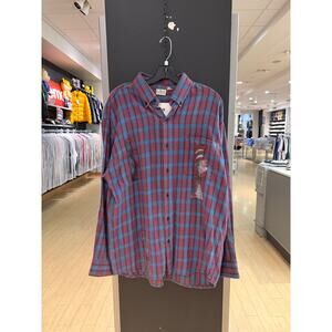 90s Dr Seuss Cat in the Hat Vintage Cash Creek Trading Red Plaid Flannel Shirt